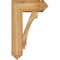 Ekena Millwork Imperial Arts and Crafts Rough Sawn Bracket w/ Offset Brace, Western Red Cedar, 8"W x 20"D x 32"H BKT0806X20X32IMP03RWR - alternate 3